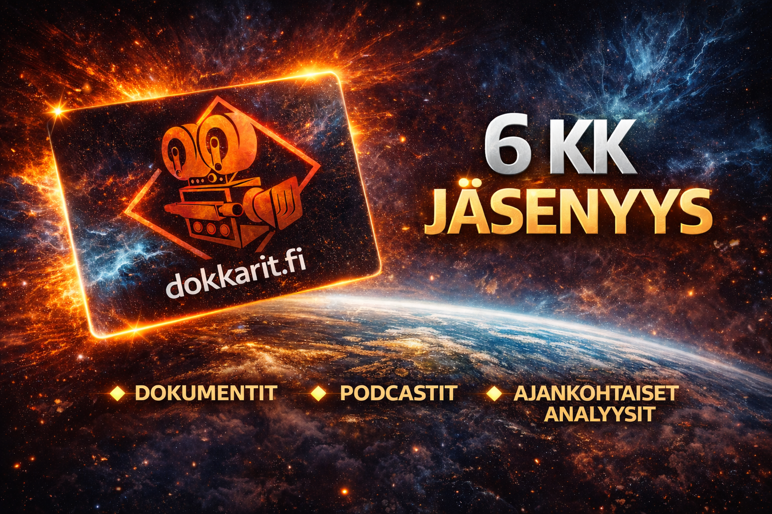 Dokkarit -jäsenyys - 6 kk (verkkopankkimaksu)