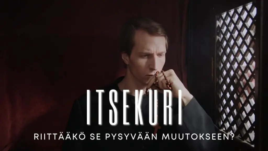 Symbolinen kuva ihmisestä tasapainottelemassa halujen ja tavoitteiden välillä, kuvastaen itsekuria, motivaatiota ja käyttäytymisen hallintaa.